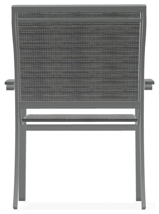 Bazza Sling Stackable Outdoor Dining Chair, Destiny Steel/Graphite