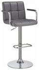 Benzara BM69391 Swivel Bar Stool, Grey