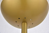 Midcentury Modern Brass And Frosted White 1-Light Floor Lamp