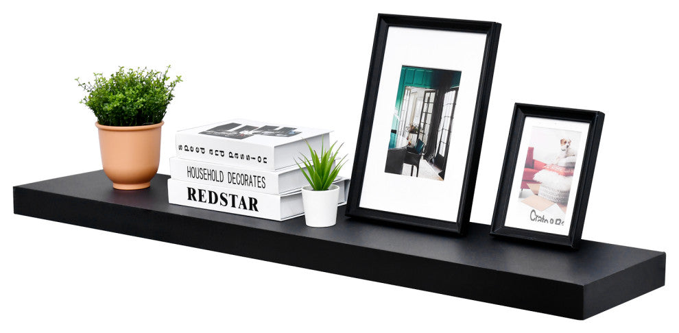 Mission Floating Shelf, Black, 48"