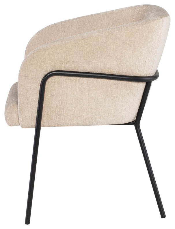 Estella Almond Fabric Dining Chair
