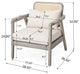 Jatas Outdoor Pation Club Chairs With Cushions, Acacia Wood, Light Gray, Set of 2