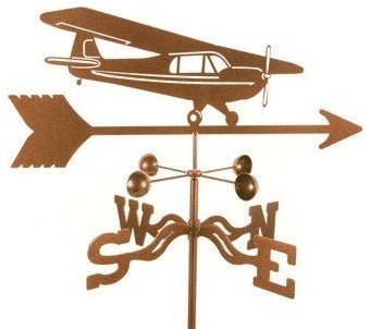 Hi Wing Airplane Weathervane With 4 Sided Mount