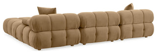 Calliope Cafe Au Lait Performance Velvet 4-piece Modular Sectional