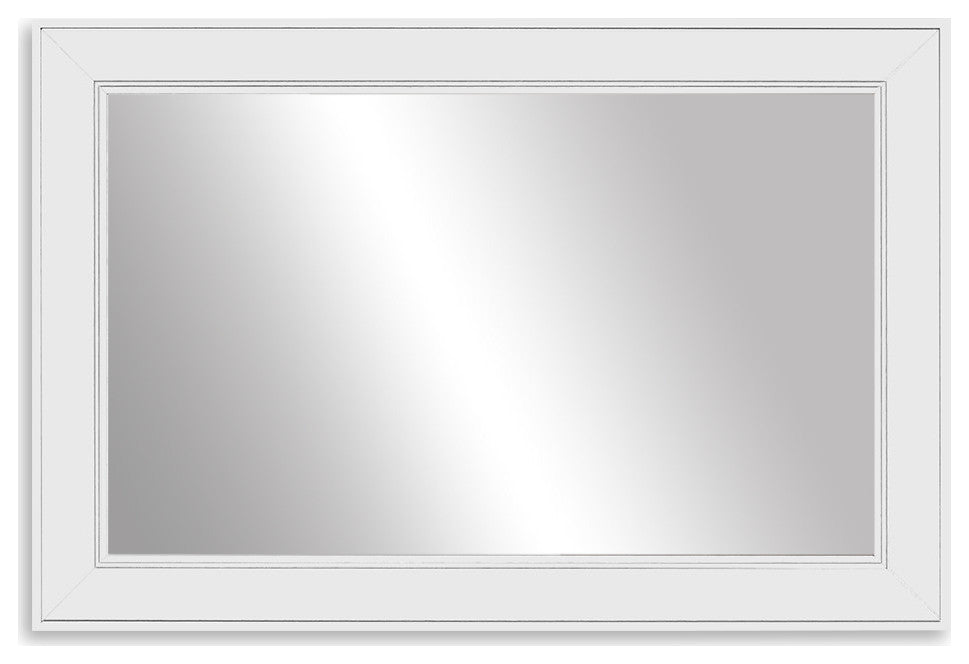 Porter White Framed Mirror, 28"x36"