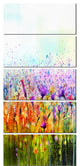 "Abstract Cosmos of Colorful Flowers" Flower Wall Art, 5 Panels, 28"x60"