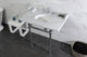 Kingston Brass LMS36MB1 36" Carrara Marble Console Sink, Legs
