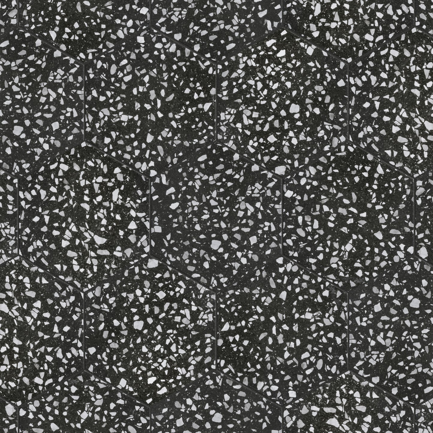Venice Hex Black Porcelain Floor and Wall Tile