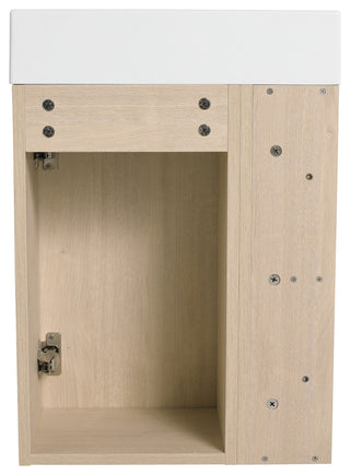 16 Inch Plywood Wall-Mounted Bathroom Vanity Set with  Gel Sink