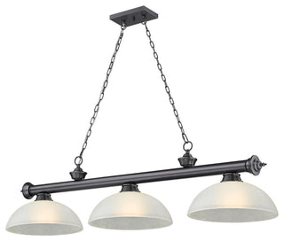 Zlite 2306-3BP-DWL14 3-Light Billiard, White Linen