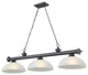 Zlite 2306-3BP-DWL14 3-Light Billiard, White Linen