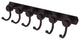Mercury 6 Position Groovy Accent Tie and Belt Rack, Antique Bronze