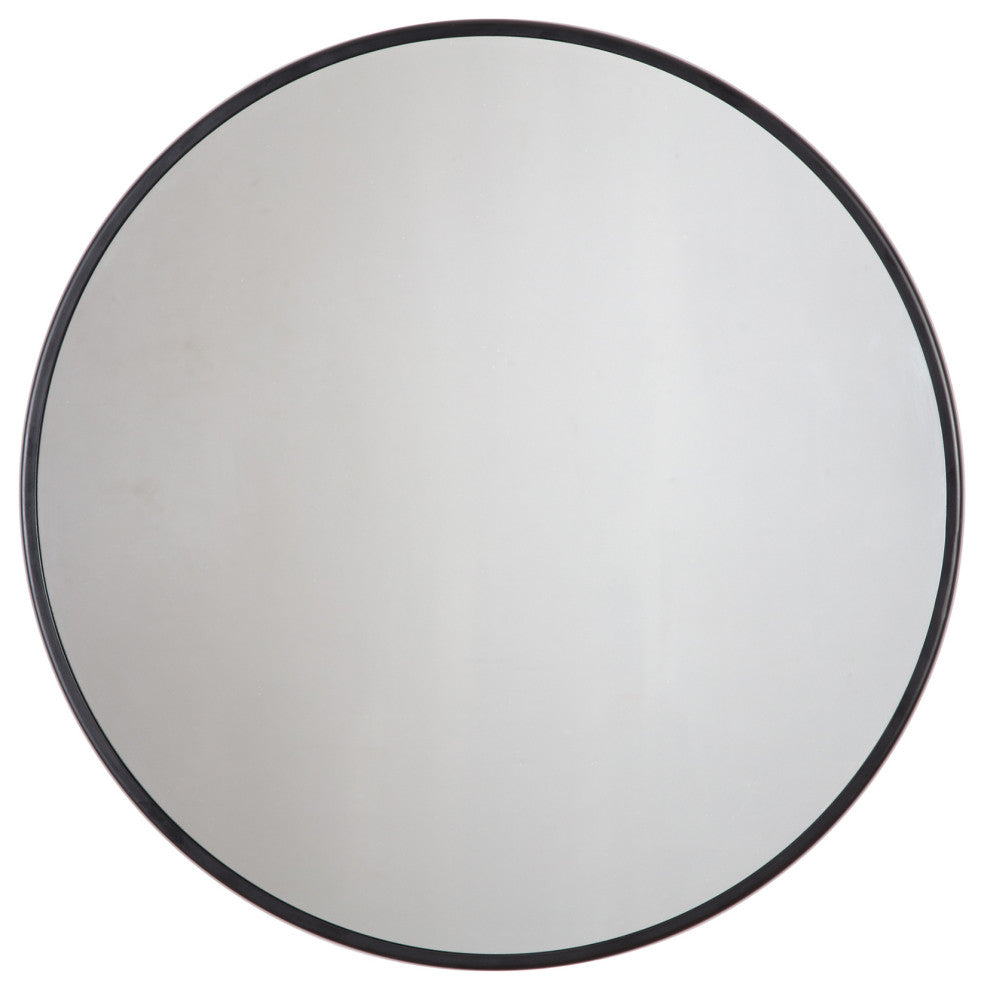 Adelina Black Circular Mirror