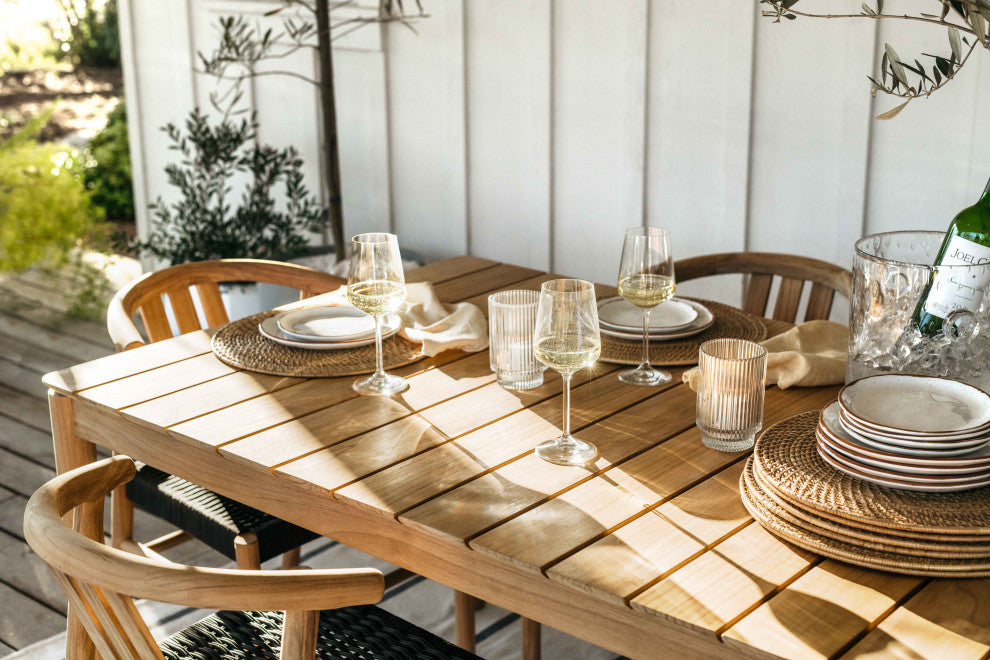Modern Rectangular Teak Outdoor Dining Table