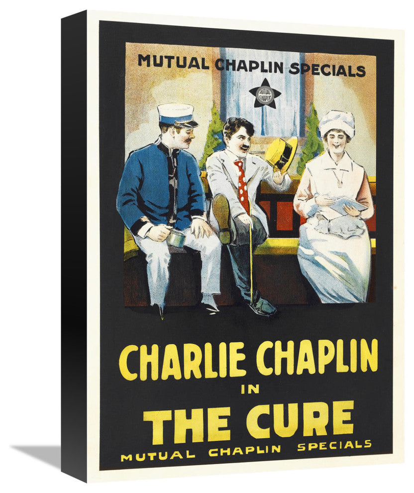 "Charlie Chaplin - The Cure, 1917" Canvas Giclee, 12"x16"