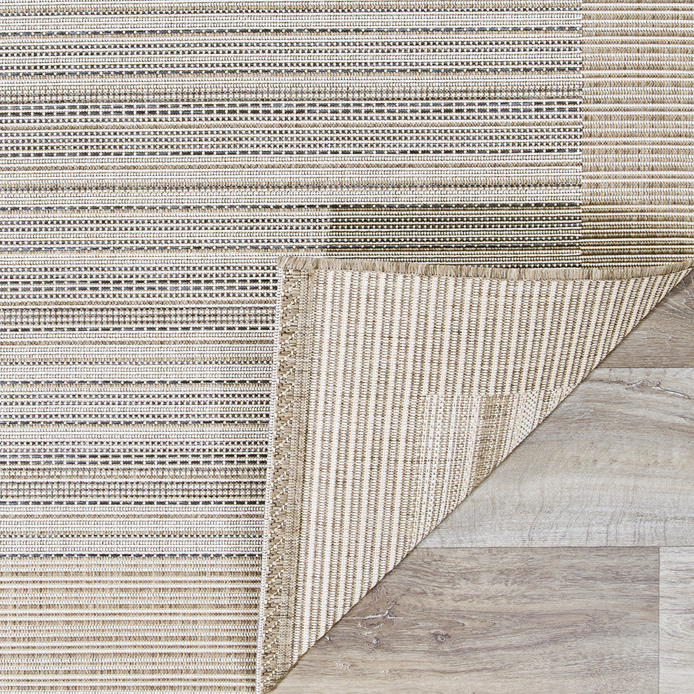 Couristan Monaco Bowline Indoor/Outdoor Area Rug, Cocoa Natural/Ivory, 2'x3'7"