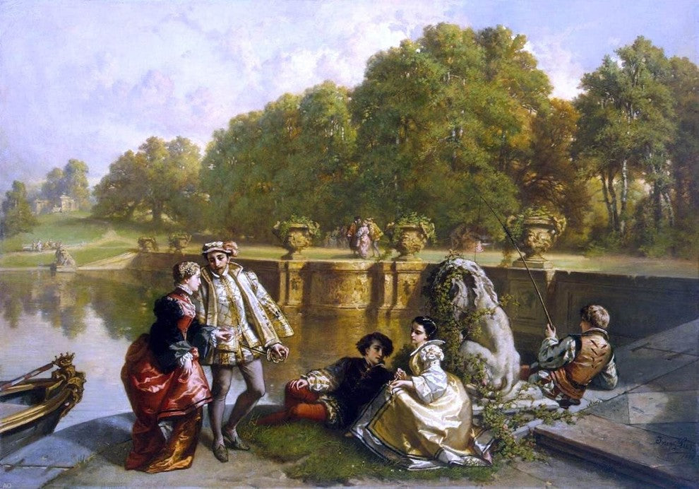 Jozef Hubert Lies Scene in a Park Wall Decal