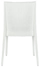 LeisureMod Mace Mid-Century 5-Piece Outdoor Patio Dining Set, White
