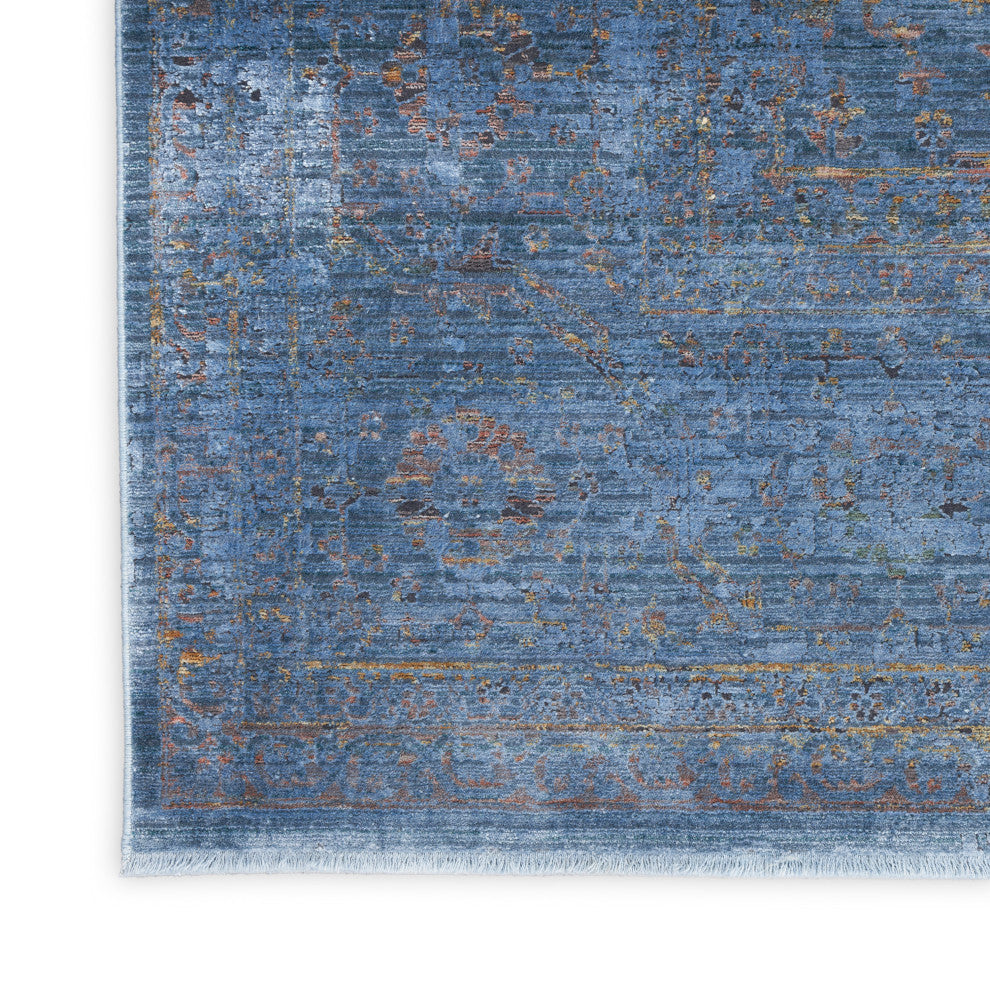 Nourison Luxurious 5'3" x 7'3" Blue Vintage Indoor Rug
