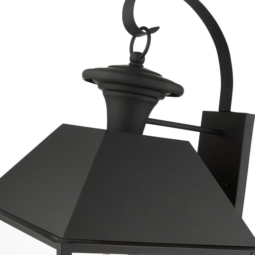 Black Classic, Colonial, Historical, Timeless Outdoor Wall Lantern