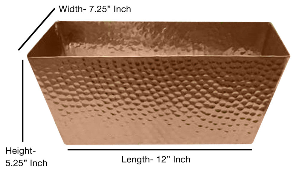 nu steel Copper Hammered Large Bin