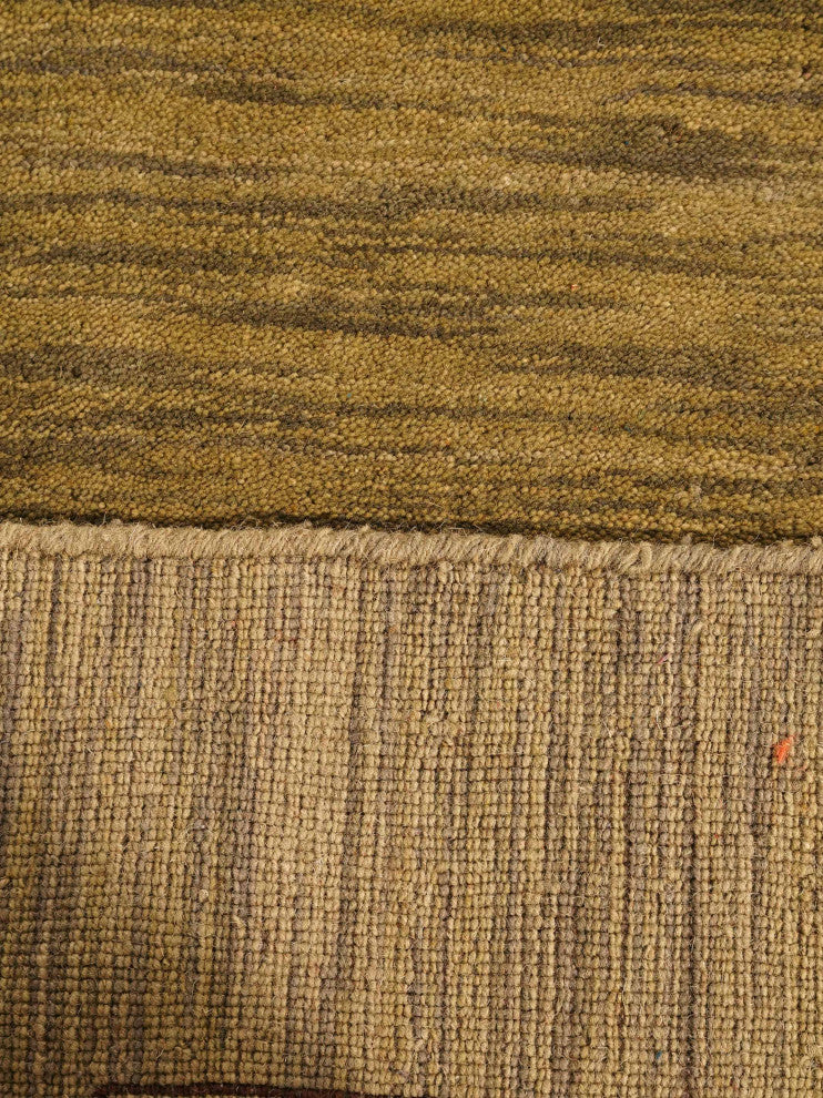 HAND KNOTTED LOOM WOOL ECO-FRIENDLY AREA RUGS - Rectangle, Green, Contemporary