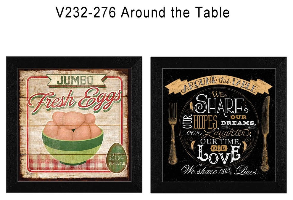 "Around the Table" Collection By Mollie B. and D. Strain, Black Frame