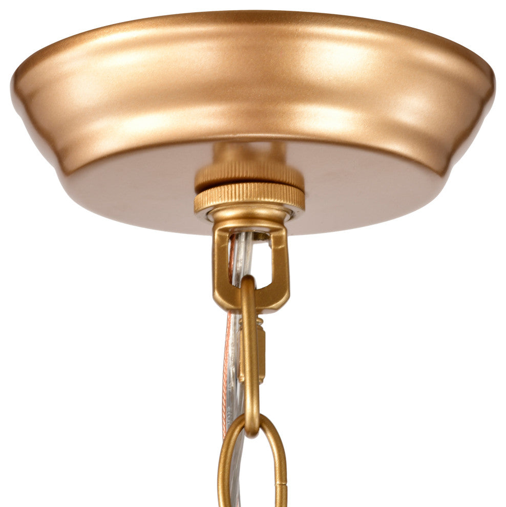 Mia 8-Light Metal Round Chandelier, Glossy Bronze