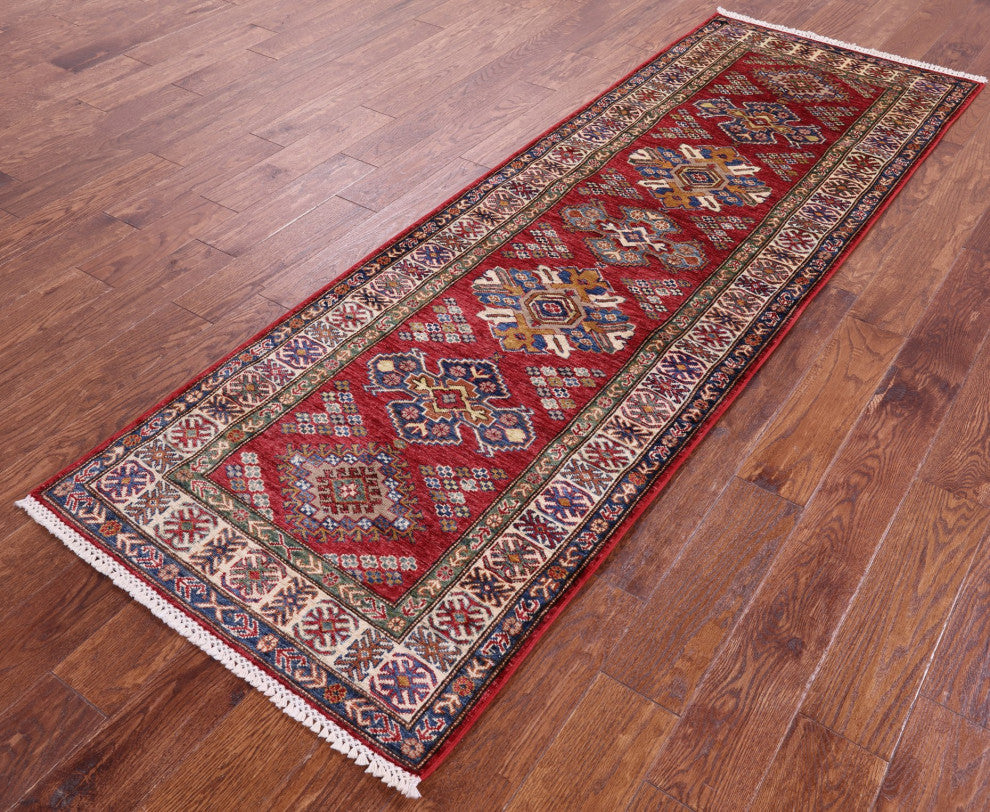 Super Kazak Hand Knotted Runner Rug 2' 9" X 8' 3" - Q12966