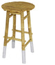 Round Backless Bamboo Counter Bar Stool - Natural Color