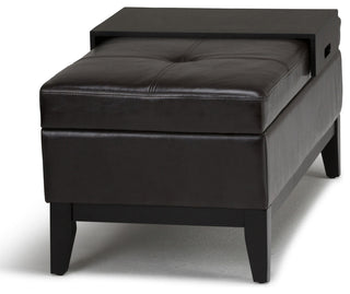 Oregon Storage Ottoman Bench with Tray