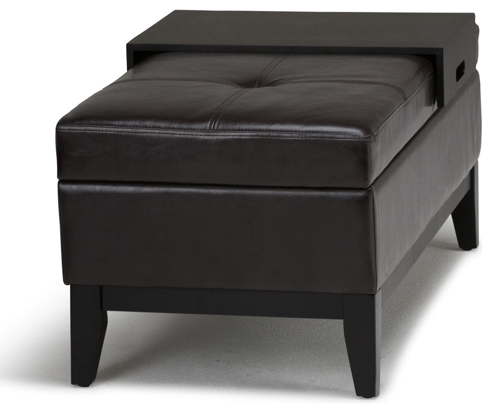 Oregon Storage Ottoman Bench with Tray
