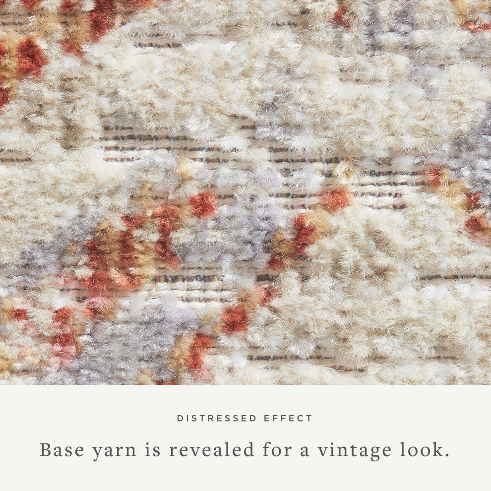 Chris Loves Julia x Loloi Rosemarie Oatmeal/Lavender 9'-0" x 12'-0" Area Rug