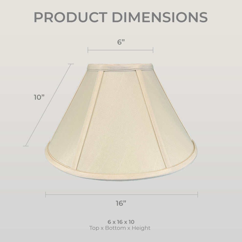 Royal Designs Coolie Empire Lamp Shade, Beige, 6x16x10, Single