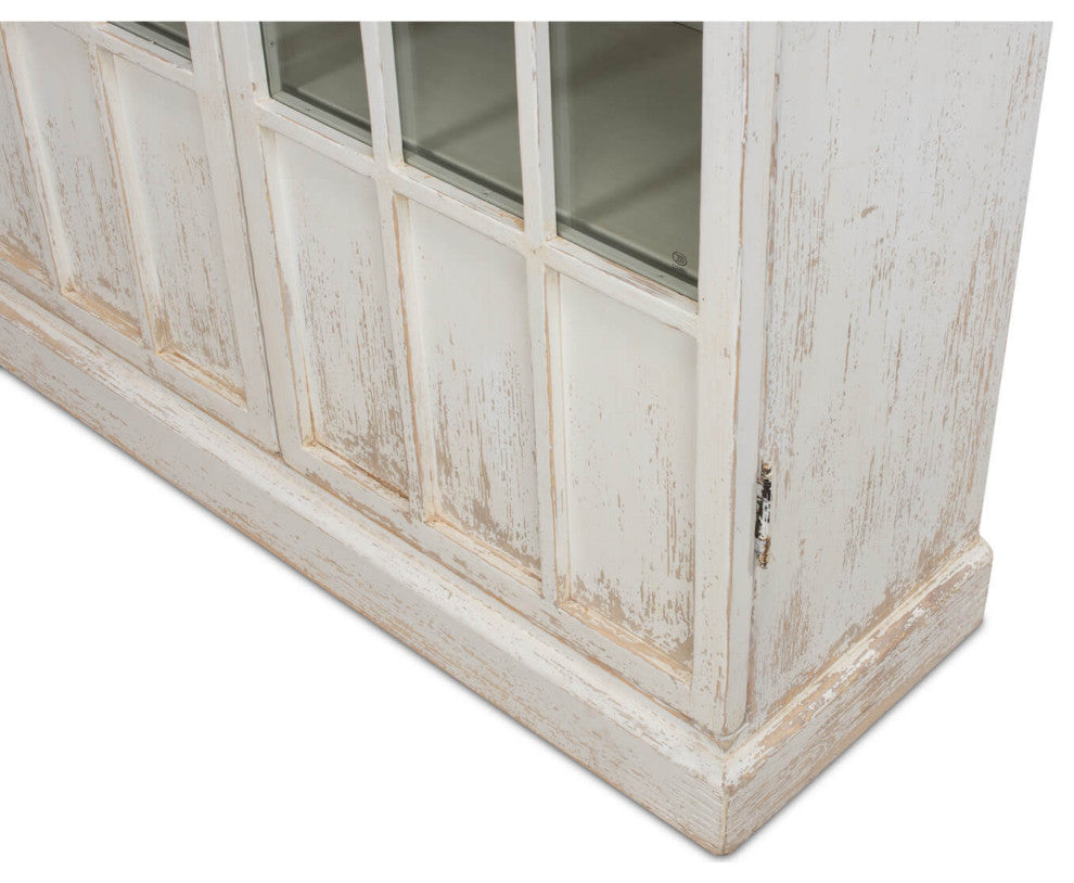 Rustic Farmhouse Style Whitewashed Bookcase
