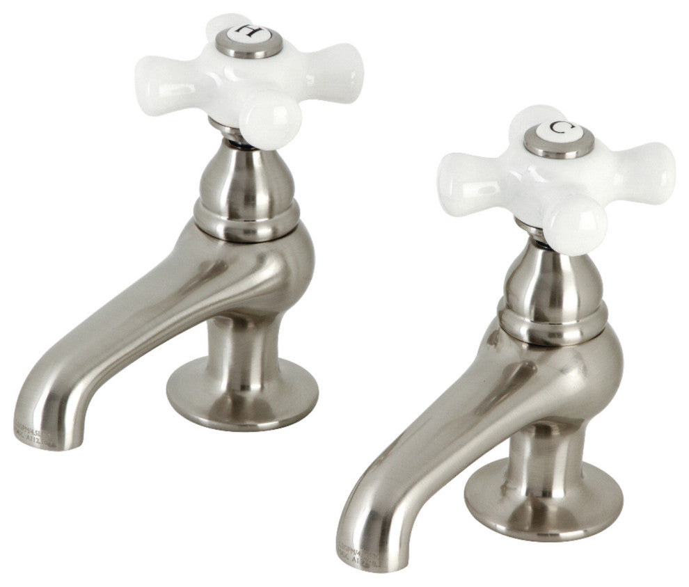 Kingston Brass CC9L8 Vintage Basin Tap Faucet, Brushed Nickel