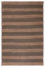 Safavieh Natural Fiber Collection NFB653Z Rug, Black/Natural, 6' x 9'