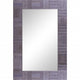 35" Gray Glass Framed Accent Mirror