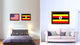 Uganda Country Flag Canvas Print, 27"x39"