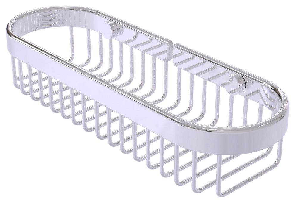 Oval Toiletry Wire Basket, Polished Chrome
