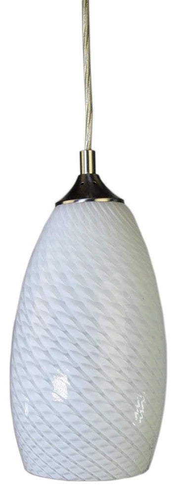 7" Pendant Light, Art Glass Shade, Hanging Light Fixture