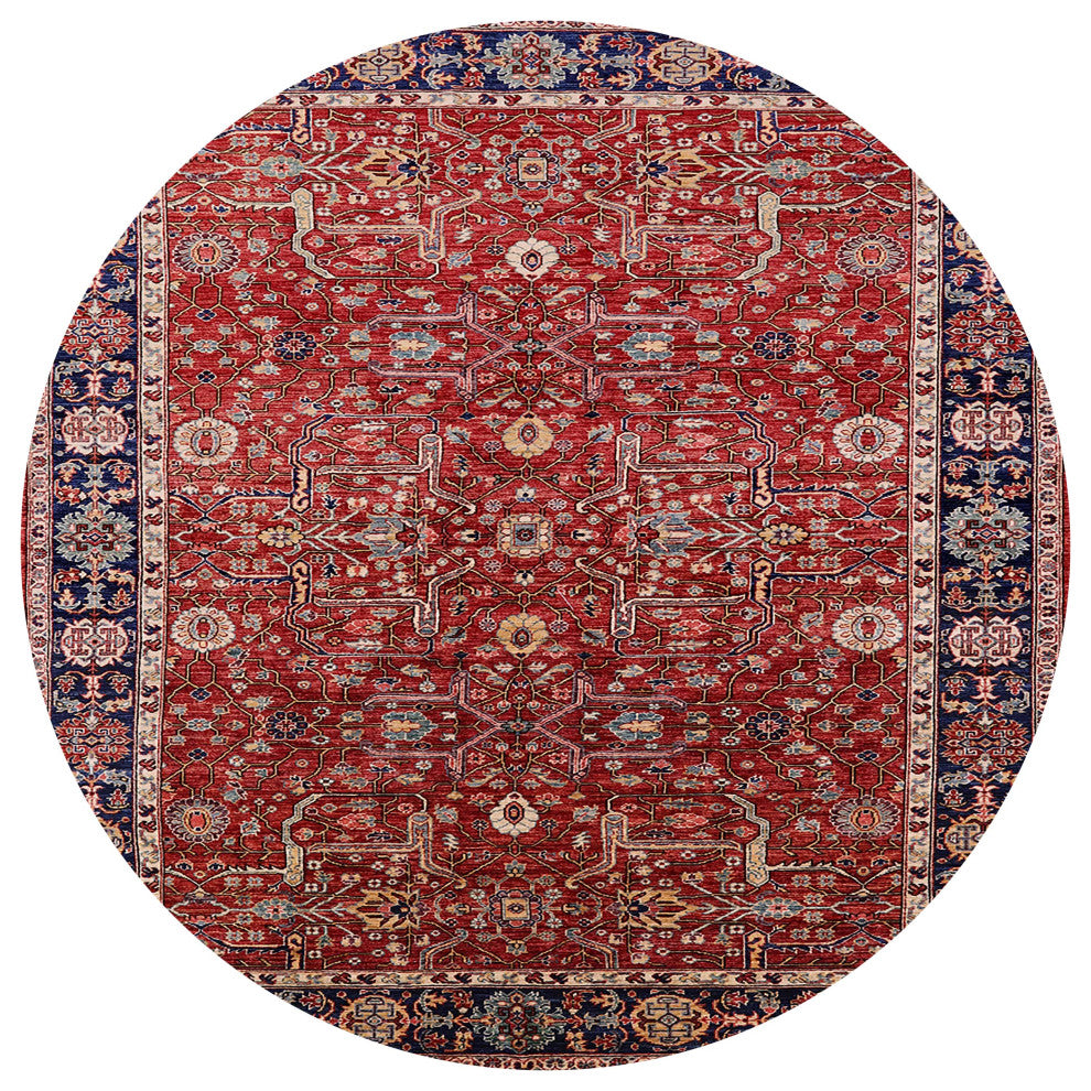 Ahgly Company Indoor Round Mid-Century Modern Area Rugs, 4' Round