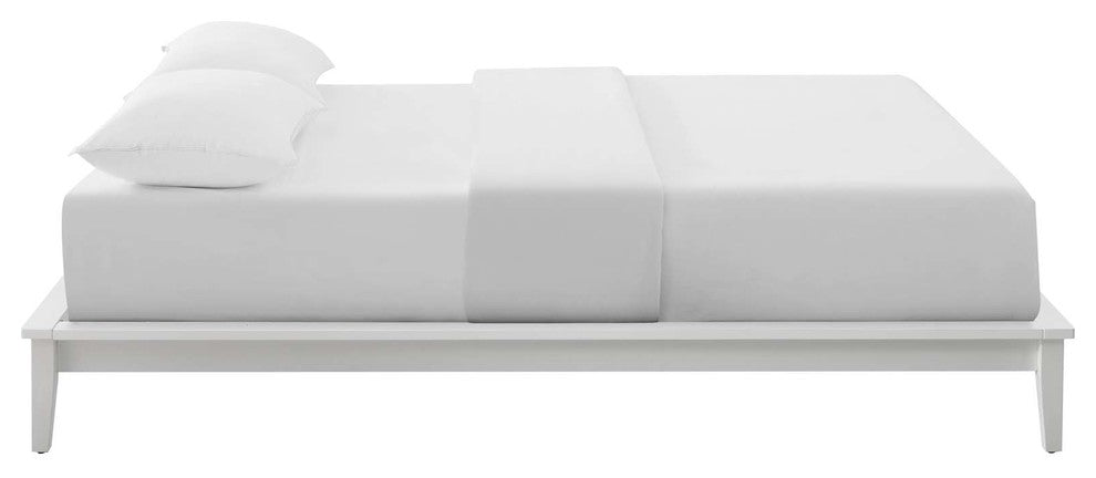 White Lodge Full Wood Platform Bed Frame