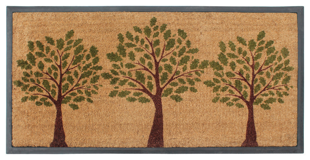 A1HC Rubber Coir Indoor Outdoor Welcome Patio All Weather Door Mat, 24"x48"