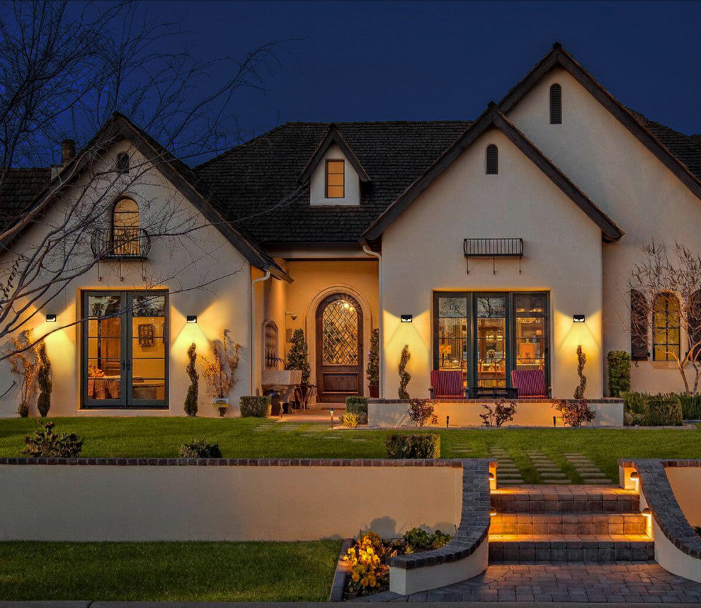 2 Pcs LED Solar Motion Sensor Security Light, 4 Modes, IP65, 3000K