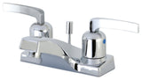 Kingston 4" Centerset Bathroom Faucet w/Plastic Pop-Up, Polished Chrome