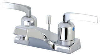 Kingston 4" Centerset Bathroom Faucet w/Plastic Pop-Up, Polished Chrome