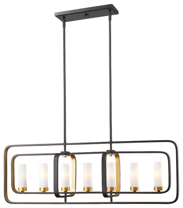 Zlite 6000-7L-BZGD 7-Light Island/Billiard, Matte Opal
