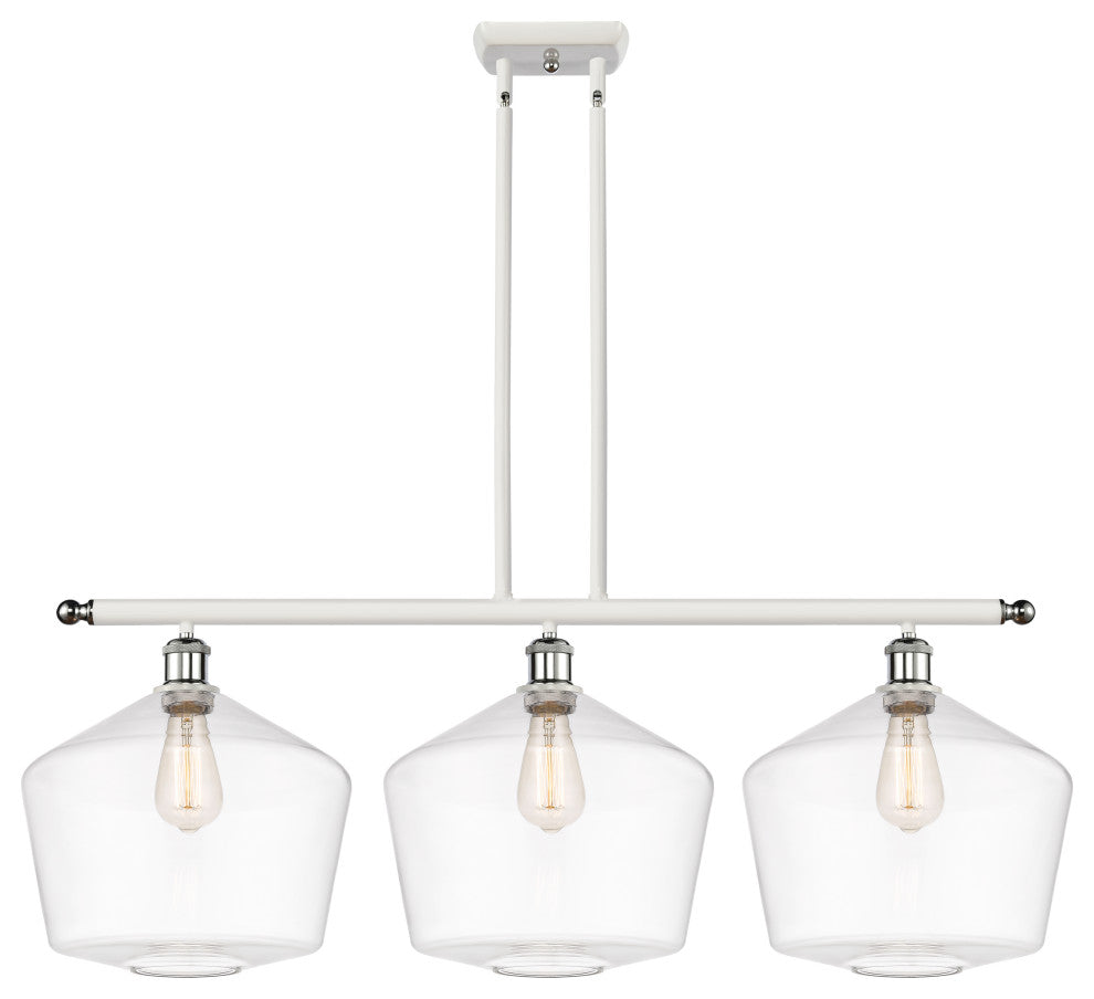 Innovations 516-3I-WPC-G652-12 3-Light Island Light, White, Polished Chrome