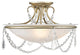 Chesterfield and Pennington Ceiling Mount, Hand-Painted Antique Silver Leaf